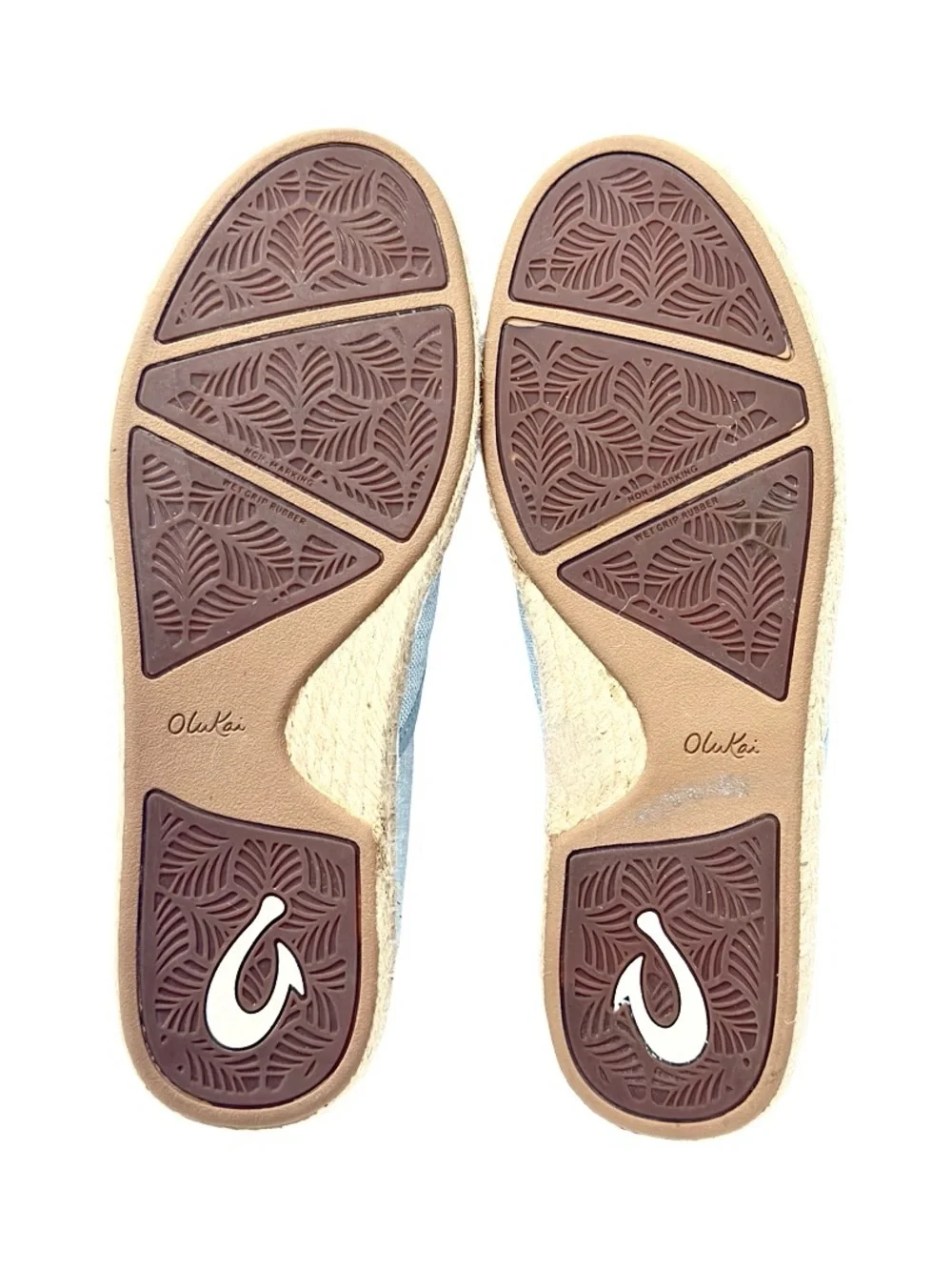 OLUKAI Kaula Pa'a Kapa Convertible Espadrille Shoes Blue Size 8.5